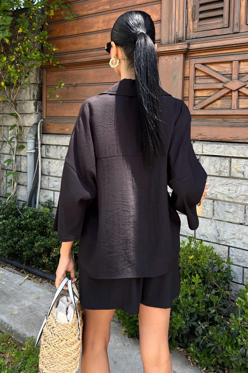 Half Sleeve Shorts Ayrobin Suit Black